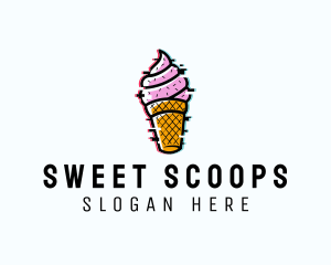 Glitch Ice Cream Dessert logo