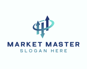 Marketing Trading Arrow logo design