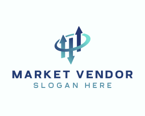 Marketing Trading Arrow logo design