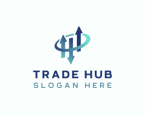 Marketing Trading Arrow logo design