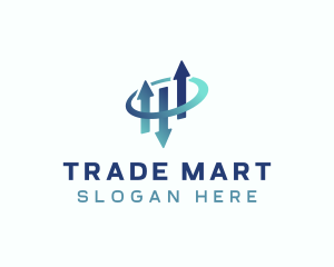 Marketing Trading Arrow logo design