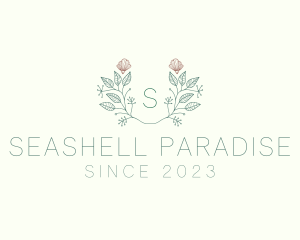 Leaf Floral Plant Seashell logo design