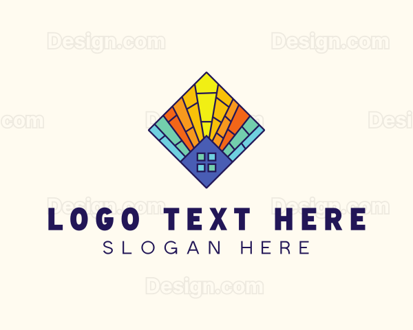 Colorful Stained Glass Home Logo