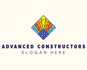 Colorful Stained Glass Home logo design