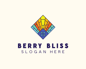 Colorful Stained Glass Home logo design