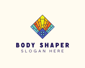 Colorful Stained Glass Home logo design