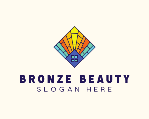 Colorful Stained Glass Home logo design