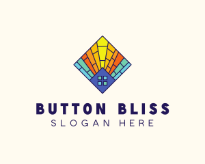 Colorful Stained Glass Home logo design