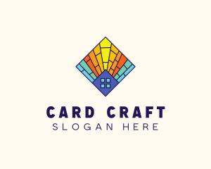 Colorful Stained Glass Home logo design