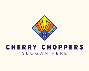 Colorful Stained Glass Home logo design