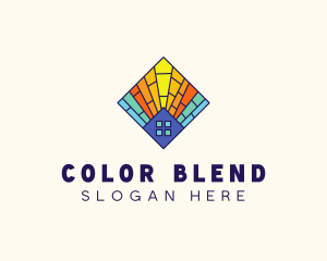 Colorful Stained Glass Home logo design