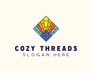 Colorful Stained Glass Home logo design