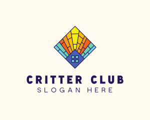 Colorful Stained Glass Home logo design