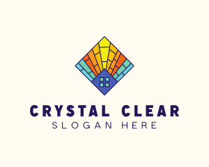 Colorful Stained Glass Home logo design