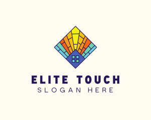 Colorful Stained Glass Home logo design