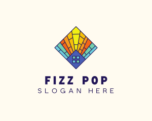 Colorful Stained Glass Home logo design