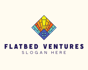 Colorful Stained Glass Home logo design