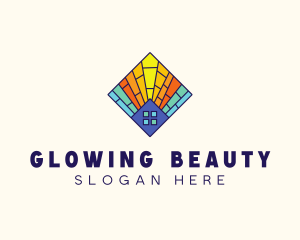 Colorful Stained Glass Home logo design