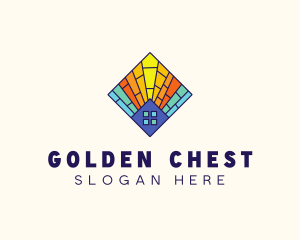 Colorful Stained Glass Home logo design