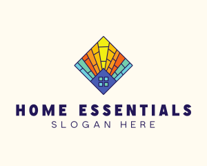 Colorful Stained Glass Home logo design