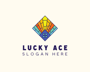 Colorful Stained Glass Home logo design