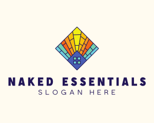 Colorful Stained Glass Home logo design