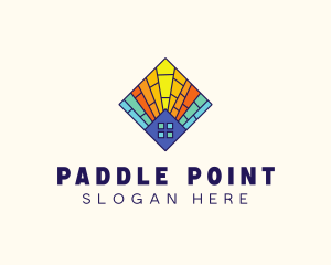 Colorful Stained Glass Home logo design