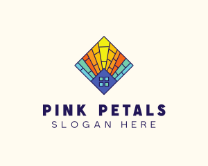 Colorful Stained Glass Home logo design