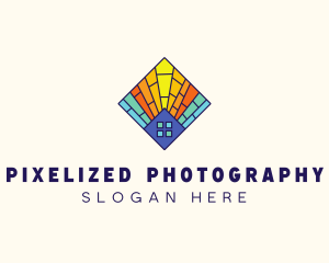 Colorful Stained Glass Home logo design