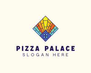 Colorful Stained Glass Home logo design