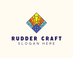 Colorful Stained Glass Home logo design