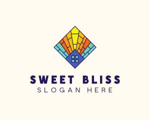 Colorful Stained Glass Home logo design