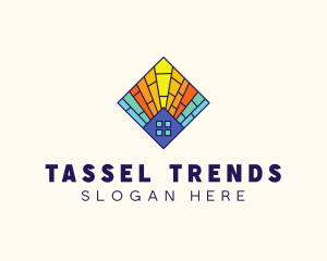 Colorful Stained Glass Home logo design