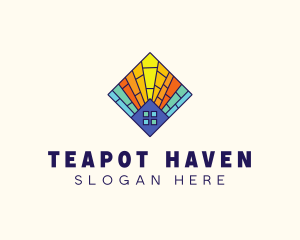 Colorful Stained Glass Home logo design