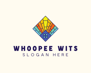 Colorful Stained Glass Home logo design