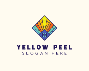 Colorful Stained Glass Home logo design