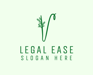 Natural Elegant Letter V Logo