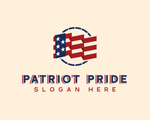 USA Patriot Flag logo design