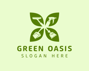 Green Leaf Housekeeping logo design