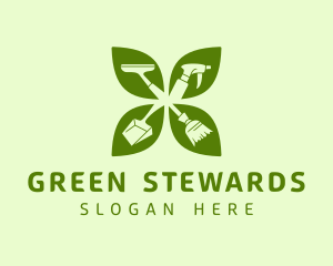 Green Leaf Housekeeping logo design