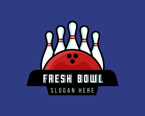 Bowling Alley Sports Tournament logo design