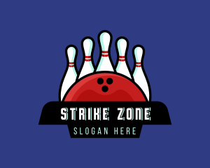 Bowling Alley Sports Tournament logo design