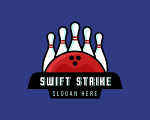 Bowling Alley Sports Tournament logo design