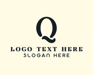 Swirly Cosmetic Boutique Letter Q logo