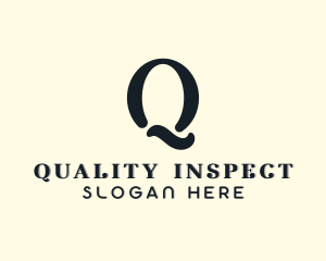 Swirly Cosmetic Boutique Letter Q logo design