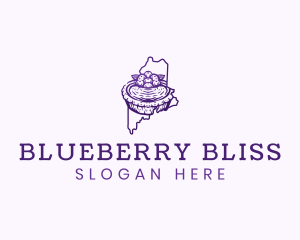 Maine Blueberry Pie logo design