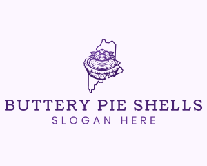 Maine Blueberry Pie logo design