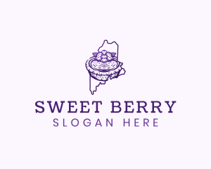 Maine Blueberry Pie logo design