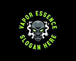 Alien Mascot Smoking logo