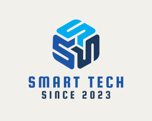 Tech Cube Letter S  logo design